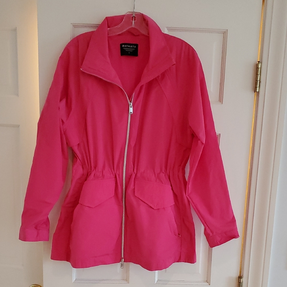 ATHLETA Pink Rain Jacket NWOT